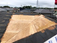 野地板貼り