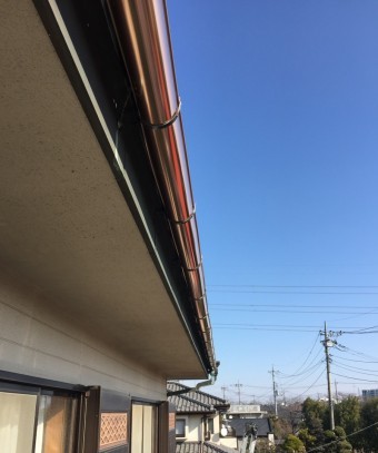 銅製雨樋取付