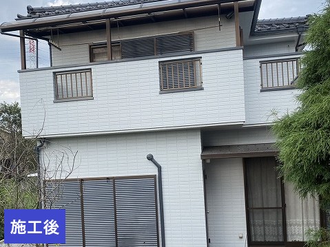 草加市外壁塗装・サイディング補修施工後