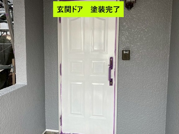 玄関ドア塗装完了後