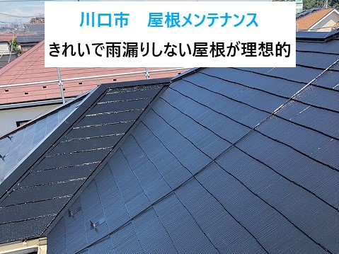 川口市で屋根メンテナンス！きれいで雨漏りしない屋根が理想的！！屋根塗装を実施！