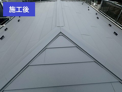 越谷市　屋根カバー工事を実施　施工後写真