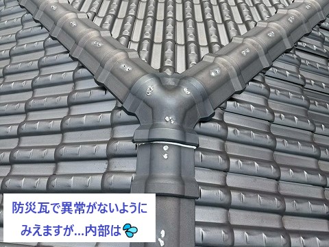 棟瓦の全体状況