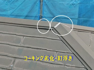 コーキング劣化・釘浮き