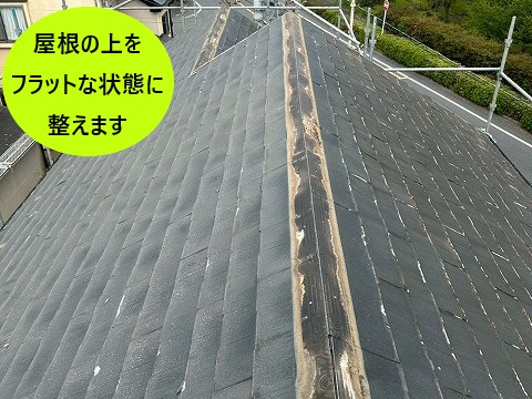 屋根がフラットになりました