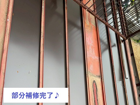 瓦棒屋根の部分補修完了♪
