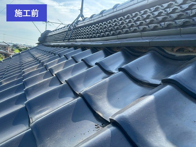越谷市で瓦屋根の漆喰詰め直し工事を実施しました♪