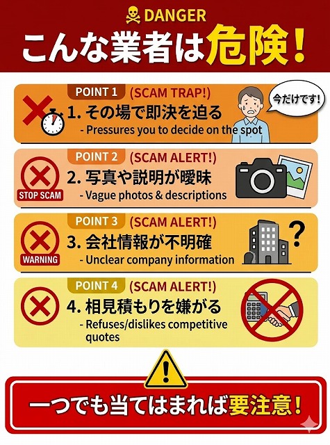 川口市の皆さま、悪徳業者にご注意ください！
