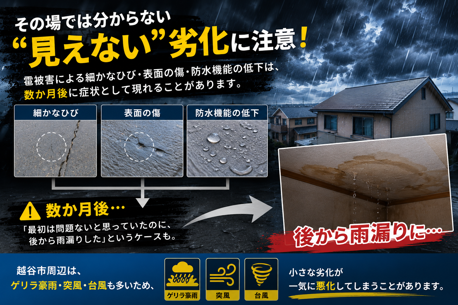 ご自身で見えない屋根も酷い状態になっている事も有るんです💦