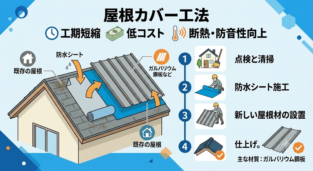 屋根カバー工事を実施しました♪