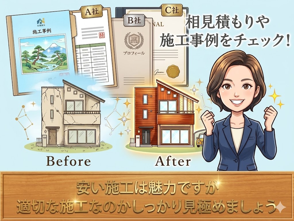 ・その場で契約しない ・屋根に上らせない ・会社名・連絡先を確認する ・必ず複数社で見積もりを取る  そして一番大切なのは、信頼できる地元業者に相談することです。
