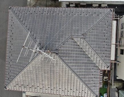 吉川市で台風の影響の強風で瓦がずれてしまったのでドローンでの点検調査