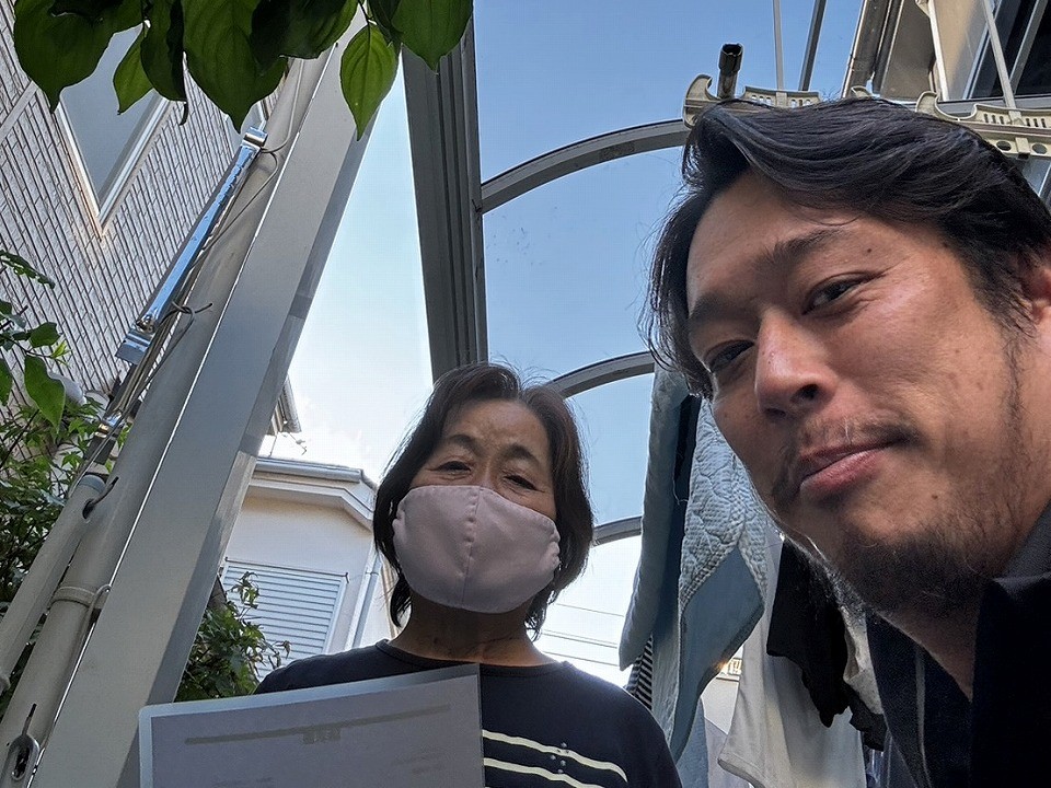 テラス屋根交換工事を行ったお客様よりお言葉をいただきました♪