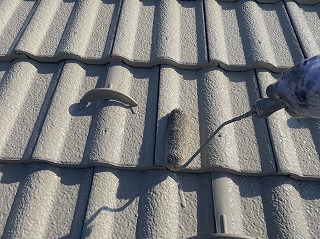 屋根上塗り工程