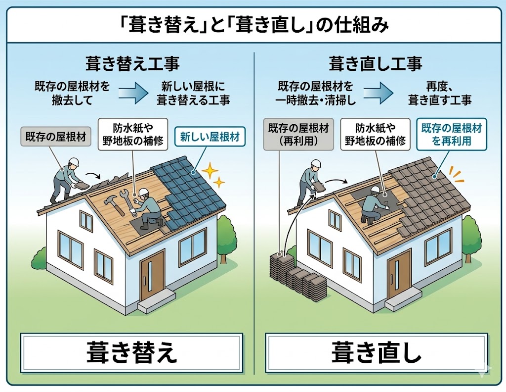 葺き替えではなく葺き直しを提案