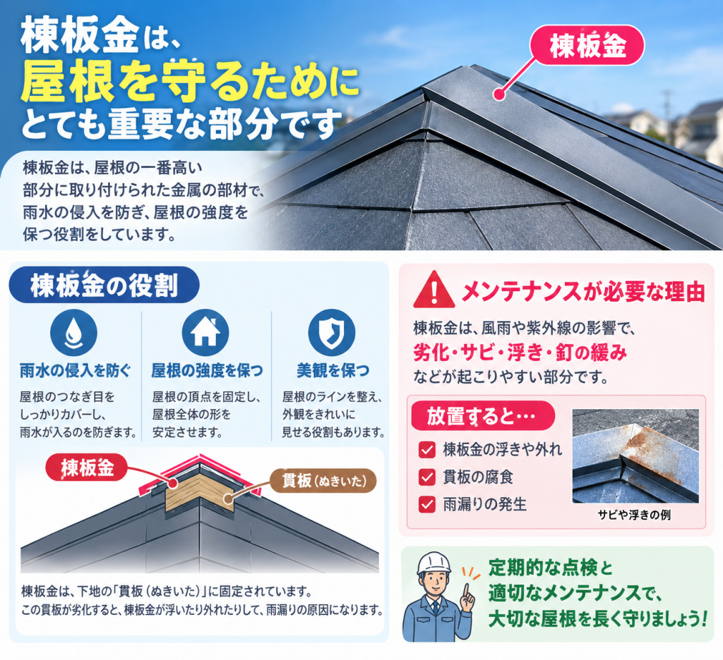 棟板金の役割説明図