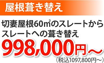 屋根の種類と修理費用の目安をご紹介します