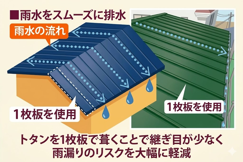棟板金の設置と仕上げ