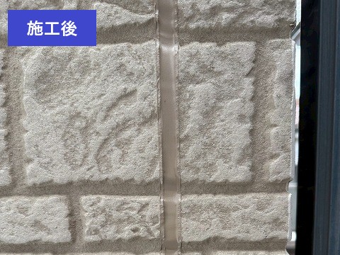 川口市　外壁の目地をメンテナンス　施工後