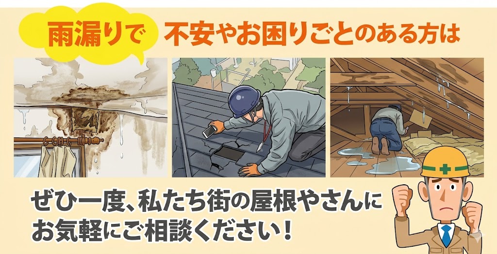 雨漏りはお任せください