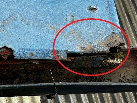 トタン屋根の腐食